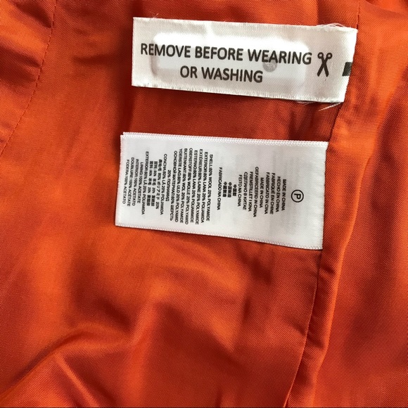 Michael Kors Orange Wool Blazer Sz 4 - Picture 5 of 5